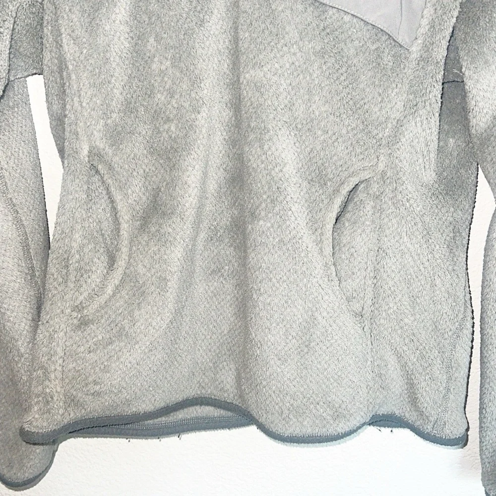 Patagonia Gray Button Snap Pullover Fleece 100% Polyester Jacket - Picture 3 of 12